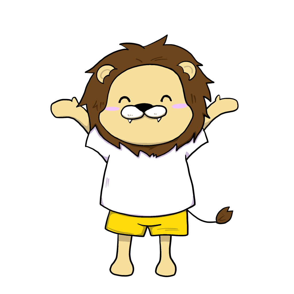 黄色いライオンキャラクター