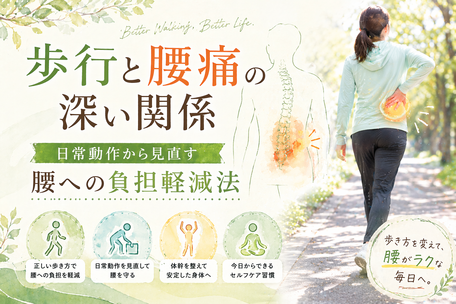 歩行と腰痛の深い関係 ― 日常動作から見直す腰への負担軽減法