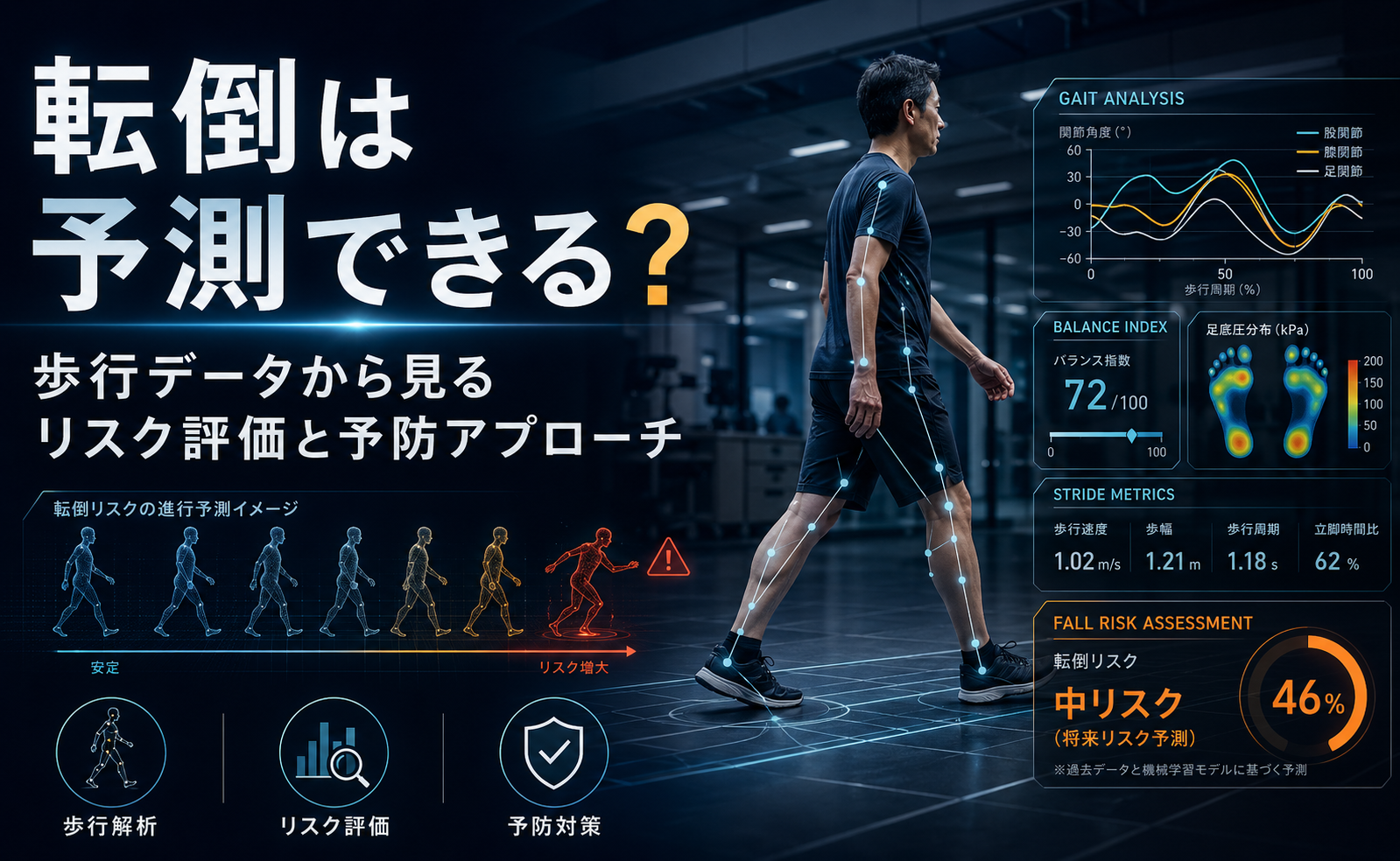 転倒は予測できる？歩行データから見るリスク評価と予防アプローチ