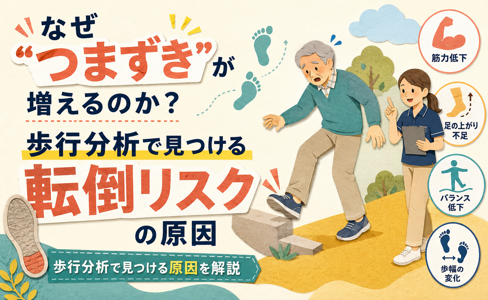 なぜ“つまずき”が増えるのか？歩行分析で見つける転倒リスクの原因