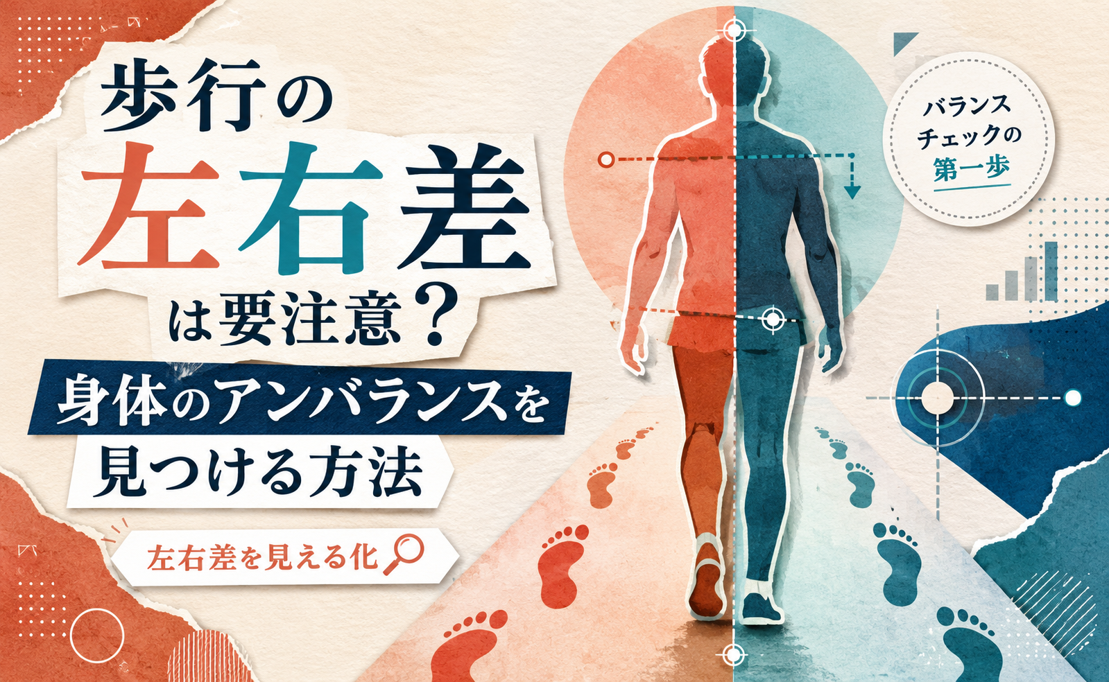 歩行の左右差は要注意？身体のアンバランスを見つける方法