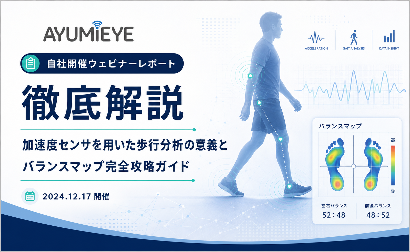【自社開催ウェビナーレポート】 徹底解説『加速度センサを用いた歩行分析の意義と』 バランスマップ完全攻略ガイド(2024.12.17開催)